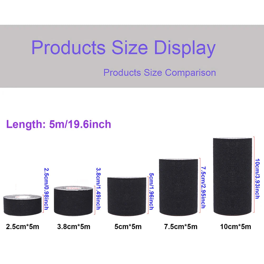 5-Size Waterproof Kinesiology Tape – Elastic Athletic Bands for Sports Recovery, Gym, Muscle Pain Relief & Strapping Support