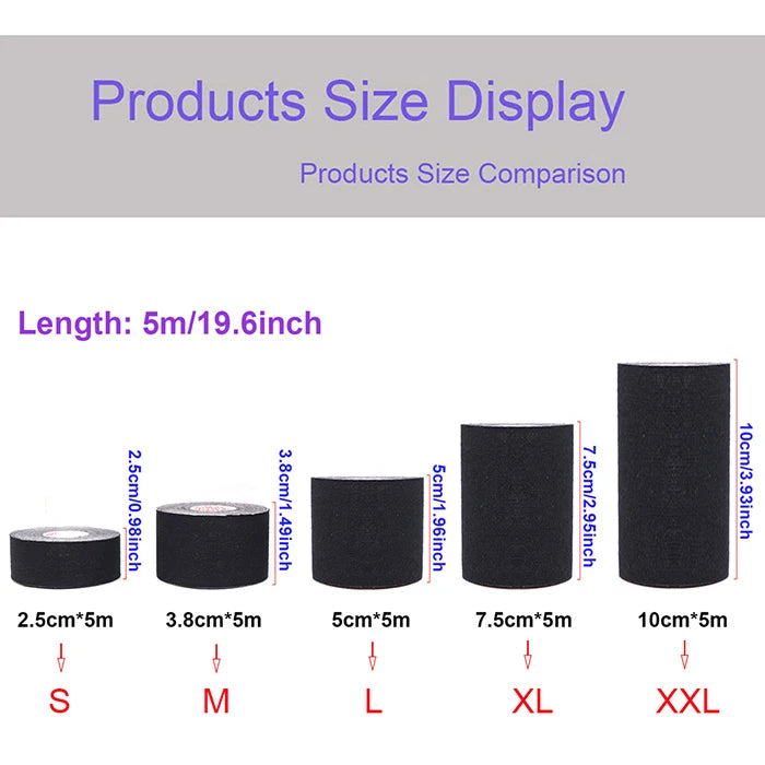 5-Size Waterproof Kinesiology Tape – Elastic Athletic Bands for Sports Recovery, Gym, Muscle Pain Relief & Strapping Support